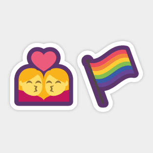 GirlHearGirl Emoji Graphic Sticker